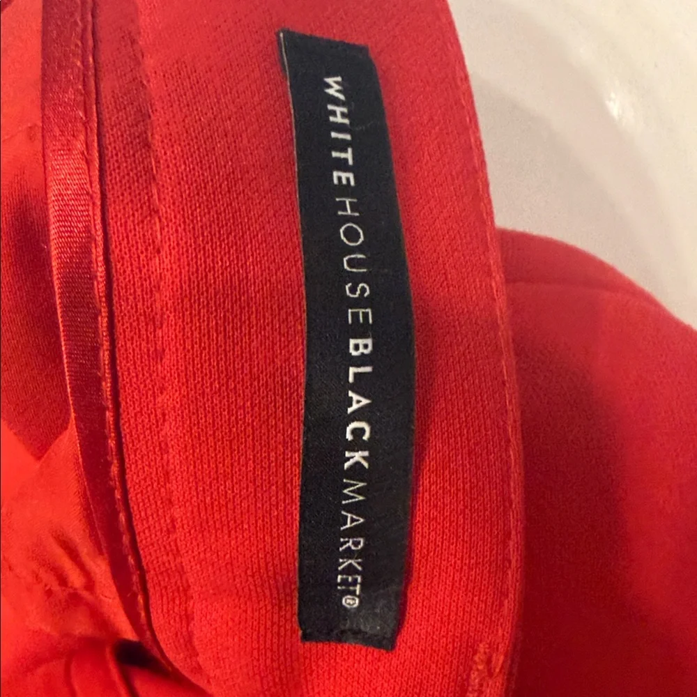 White House Black Market Vibrant Red Flare Pants - Picture 8 of 9